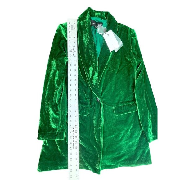 Endless Rose Women S Velvet Single Breasted Blazer Light Green NWT - Picture 5 of 7